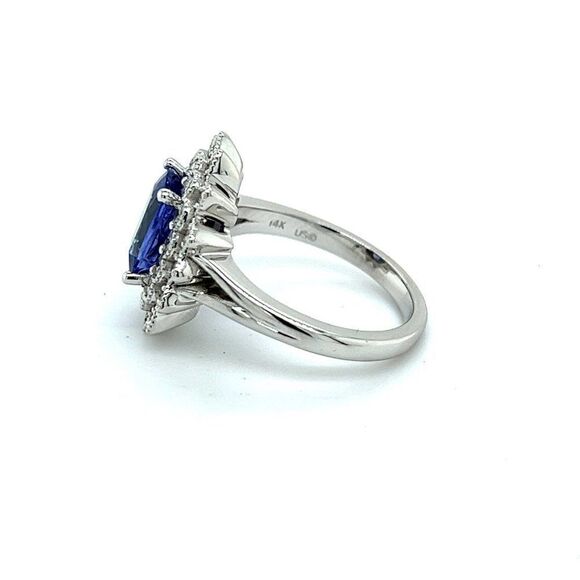 Natural Tanzanite Diamond Ring 6.5 14k W Gold 2.61 TCW Certified $4,950 217842 - Picture 15 of 16